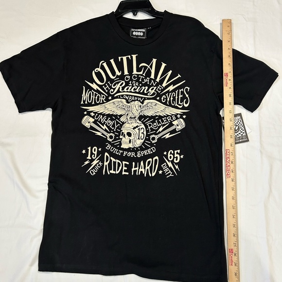 Supermassive Graphic T-shirt, Outlaw motorcycle graphic, Size Lrg & Color Black - Picture 6 of 7
